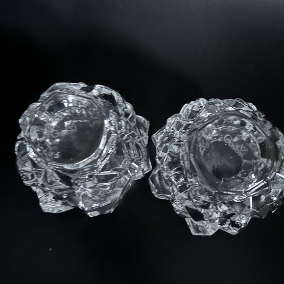 Goebel Bleikristall Ice Lead Crystal Candle Holder 70's Signed - Picture 6 of 9